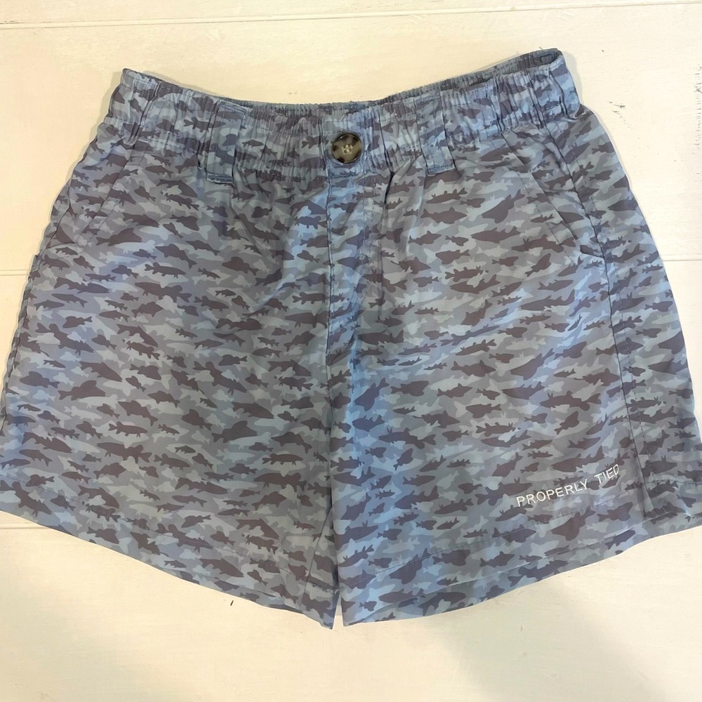 Properly Tied Boys Mallard Short Deep Sea Camo